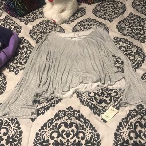 Crop top with bell sleeves